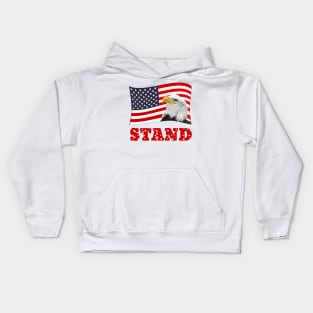 STAND US Flag and Eagle Kids Hoodie